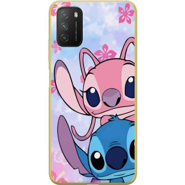 Xiaomi Poco M3  Genomskinligt Skal Stitch & Angel