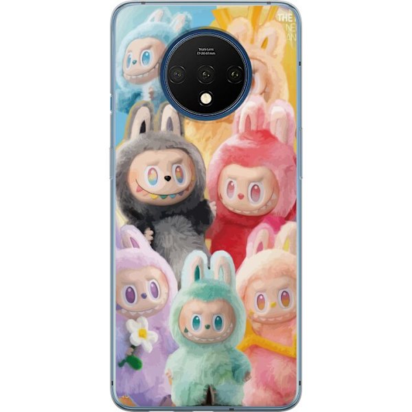 OnePlus 7T Genomskinligt Skal Labubu Sketch Style – Handritat monster i tusch