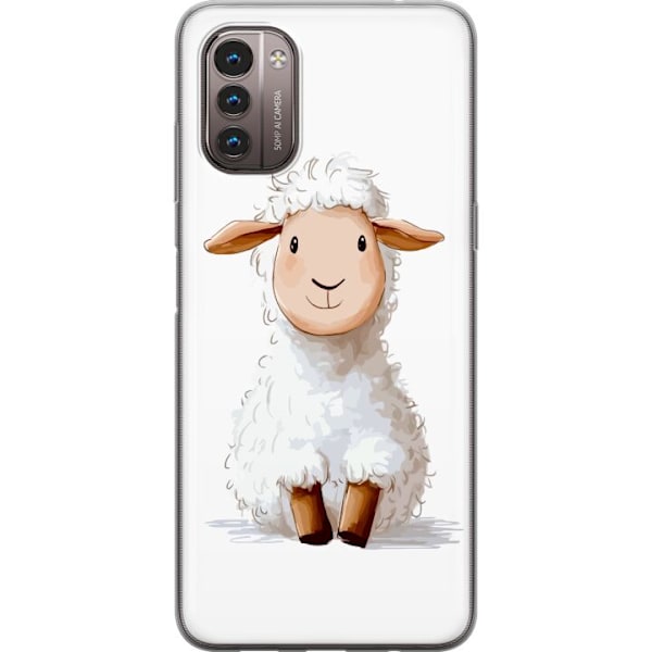 Nokia G21 Läpinäkyvä kuori Suloinen Lammas - lasten ja vauvan tuotteita sarjakuvatyyliin
