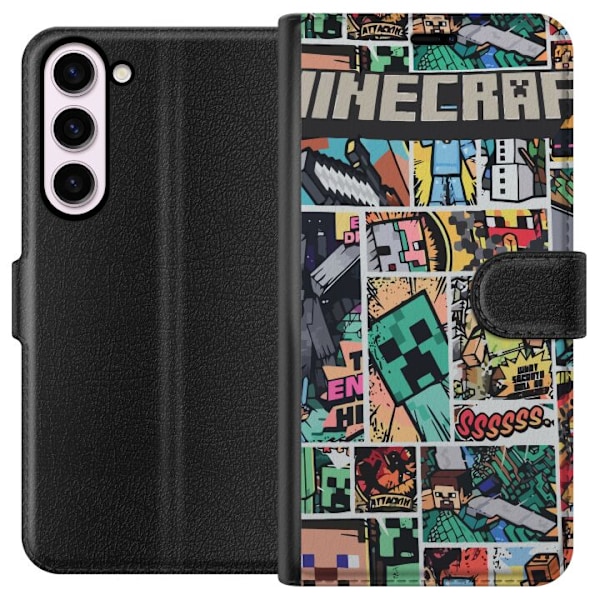 Samsung Galaxy S23+ Plånboksfodral Minecraft Art
