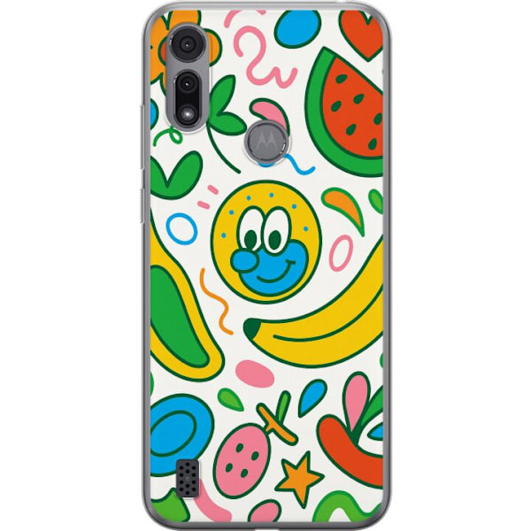 Motorola Moto E6i Läpinäkyvä kuori Perhosverho