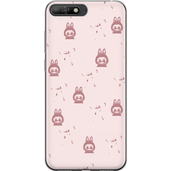 Huawei Y6 (2018) Läpinäkyvä kuori Labubu Neon Pop - Neonvärinen pop art hirviö