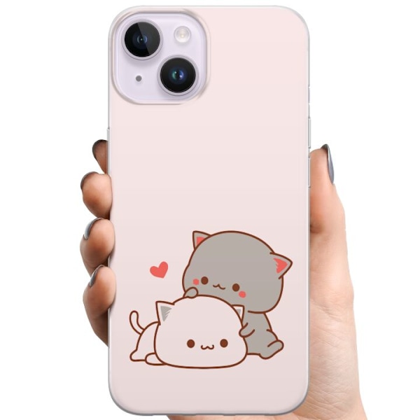 Apple iPhone 15 TPU Mobilskal Kawaii Katt