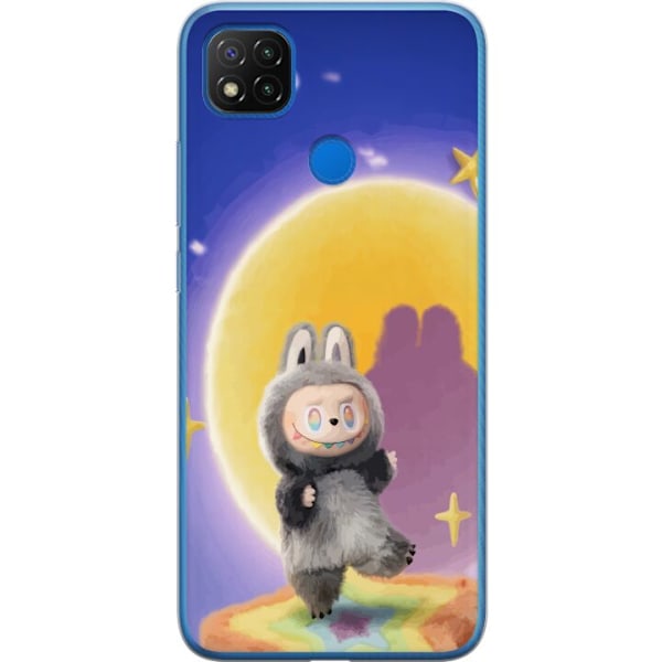 Xiaomi Redmi 9C Läpinäkyvä kuori Labubu Neon Pop - Neonvär