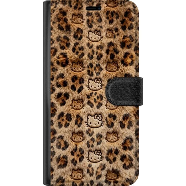 Kompatibelt Lommeboketui til Apple iPhone 7 Plus Søtt leopardmønster med katteansikter i leken design brun