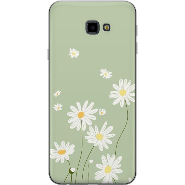 Samsung Galaxy J4+ Genomskinligt Skal Prästkragar – blommigt mönster i svensk sommarstil