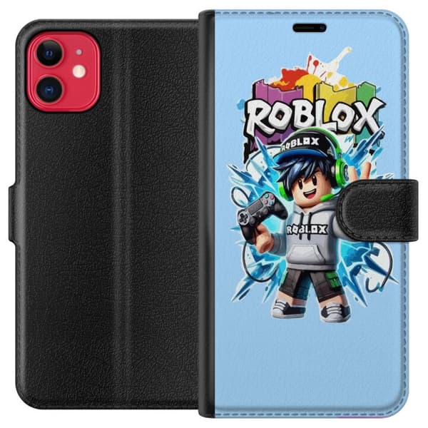 Kompatibel Tegnebogsetui til Apple iPhone 11 Roblox-gamerkarakter med headset og controller