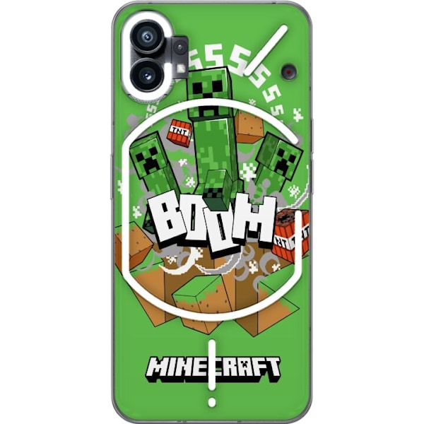 Nothing Phone (1) Läpinäkyvä kuori Minecraft Boom