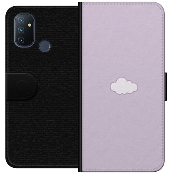 OnePlus Nord N100 Plånboksfodral Lila Moln – minimalistiskt moln på lila bakgrund