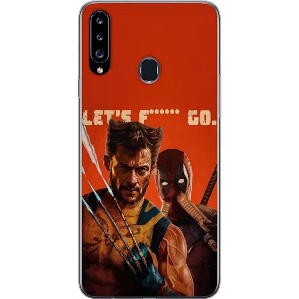 Samsung Galaxy A20s Läpinäkyvä kuori Deadpool & Wolverine