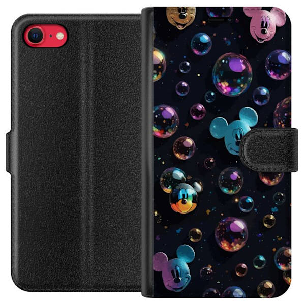 Apple iPhone 8 Tegnebogsetui  Mickey Mouse Disney Bobler Design Sjovt Motiv Populær Disneyfigur Tegneserie Børneklassiker