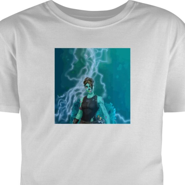 Barn T-shirt Fortnite - Ghoul Trooper grå 12-13 År