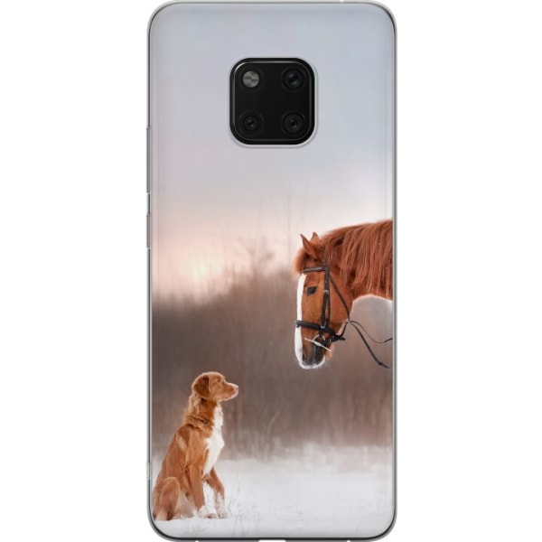 Huawei Mate 20 Pro Gennemsigtig cover Hest & Hund