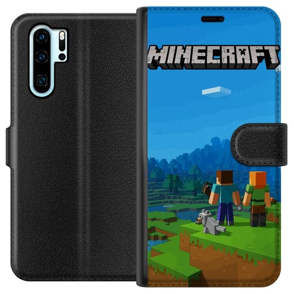 Kompatibel Tegnebogsetui til Huawei P30 Pro Minecraft Key Art