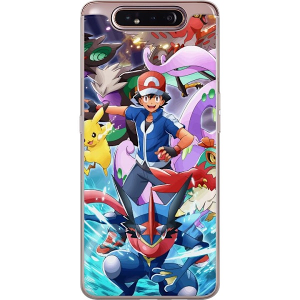 Samsung Galaxy A80 Läpinäkyvä kuori Pokemon