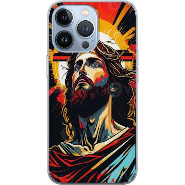 Apple iPhone 13 Pro Läpinäkyvä kuori Jeesus ja Kortti - usk