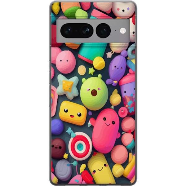 Google Pixel 7 Pro Genomskinligt Skal Roliga figurer