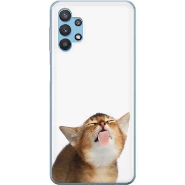 Samsung Galaxy A32 5G Genomskinligt Skal Cat Keeps You Clean
