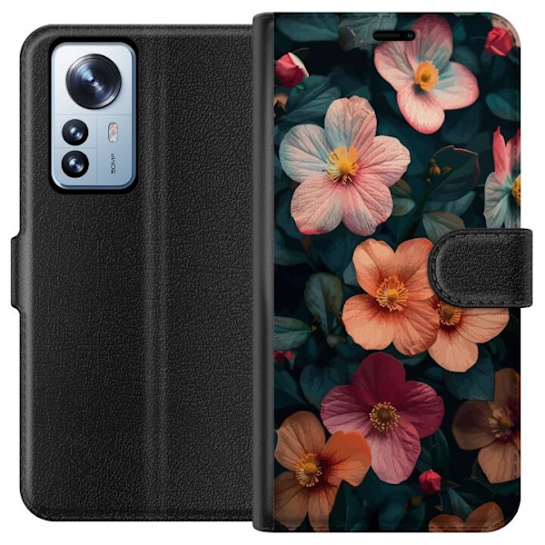 Xiaomi 12 Pro Lommeboketui Blomster