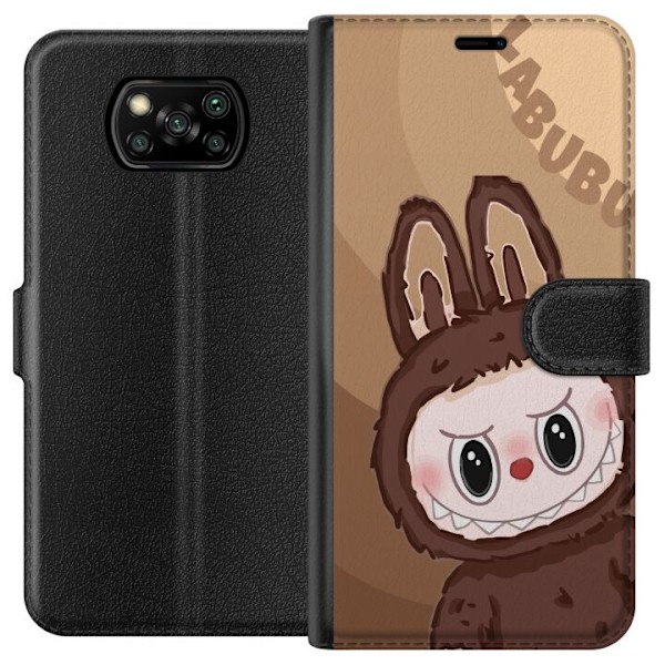 Xiaomi Poco X3 NFC Tegnebogsetui Labubu Skyde Sød - Hvid og B