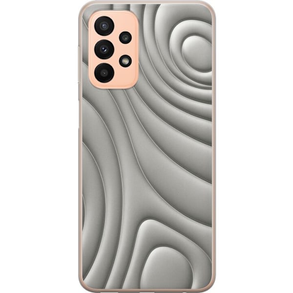 Samsung Galaxy A23 5G Genomskinligt Skal Silver Waves