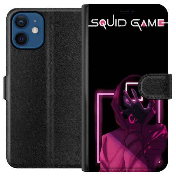 Apple iPhone 12 mini Lompakkokotelo Squid Game Teema Suosittu Sarja Motiivi Graafinen Ikoninen Suunnittelu Aasialainen Popkulttuuri Jännitys Draama