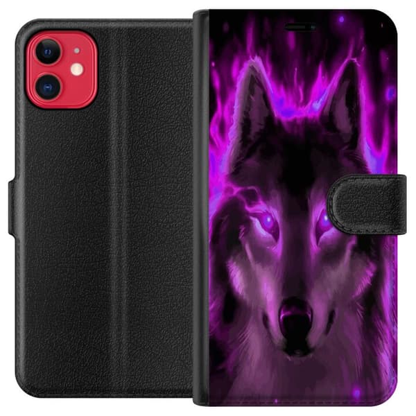 Kompatibel Tegnebogsetui til Apple iPhone 11 Ulven