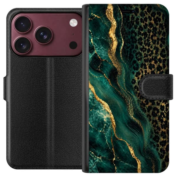 Kompatibelt Lommeboketui til Apple iPhone 18 Pro Max Smaragdvill grønn