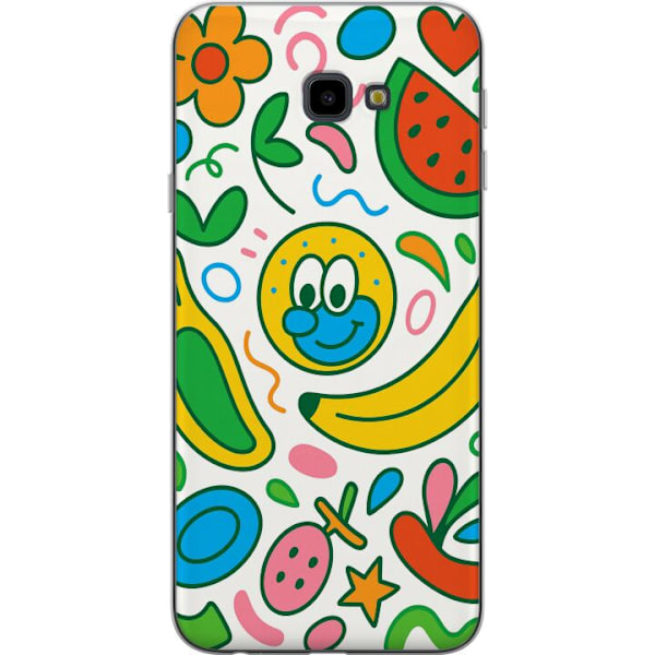 Samsung Galaxy J4+ Läpinäkyvä kuori Perhosverho