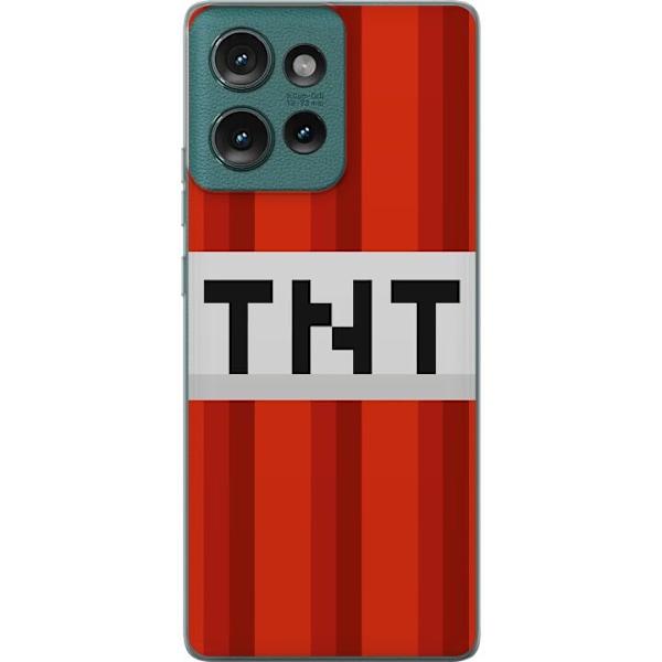 Motorola Edge 50 Läpinäkyvä kuori Minecraft TNT