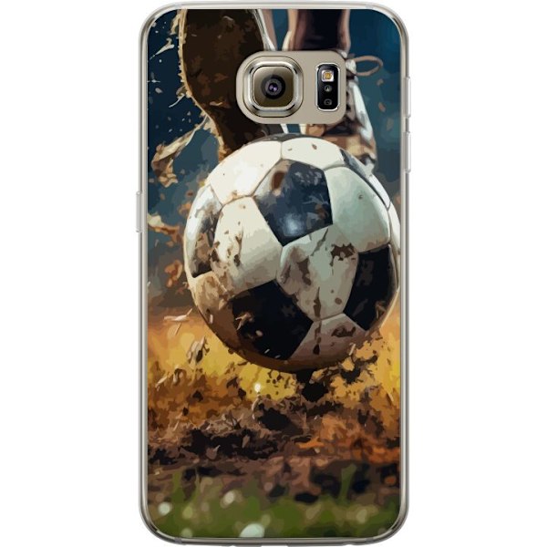 Samsung Galaxy S6 Gjennomsiktig deksel Fotball