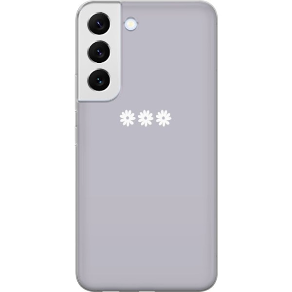 Samsung Galaxy S22 5G Gjennomsiktig deksel Lilla Blomminimalis