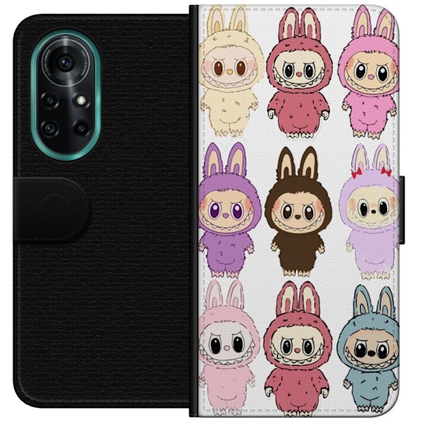 Huawei nova 8 Pro Plånboksfodral Labubu Pink Monster – Popkonst med Kawaii-touch
