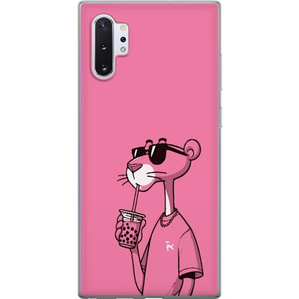 Samsung Galaxy Note10+ Läpinäkyvä kuori Pink Panteri Juoma