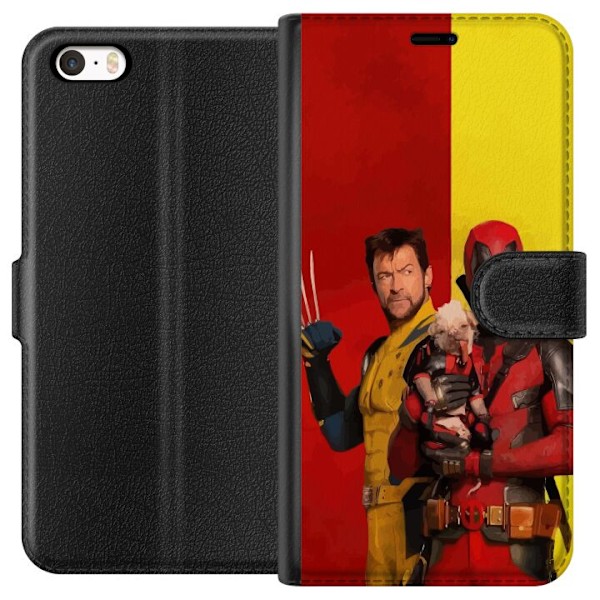 Apple iPhone 5s Lompakkokotelo Deadpool & Wolverine