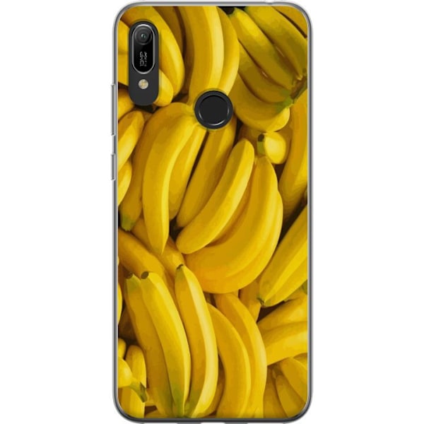 Huawei Y6 (2019) Genomskinligt Skal Banana Pattern – lekfullt mönster med gula bananer