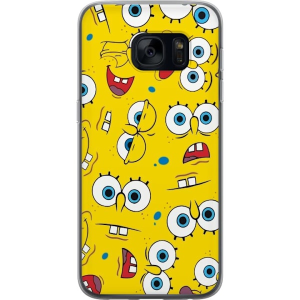 Samsung Galaxy S7 Gennemsigtig cover SvampBob Firkant