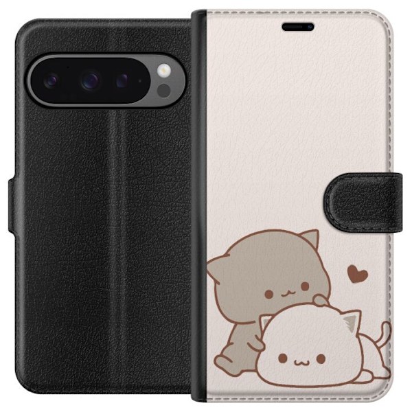 Google Pixel 9 Pro XL Lommeboketui Kawaii Søte Katter