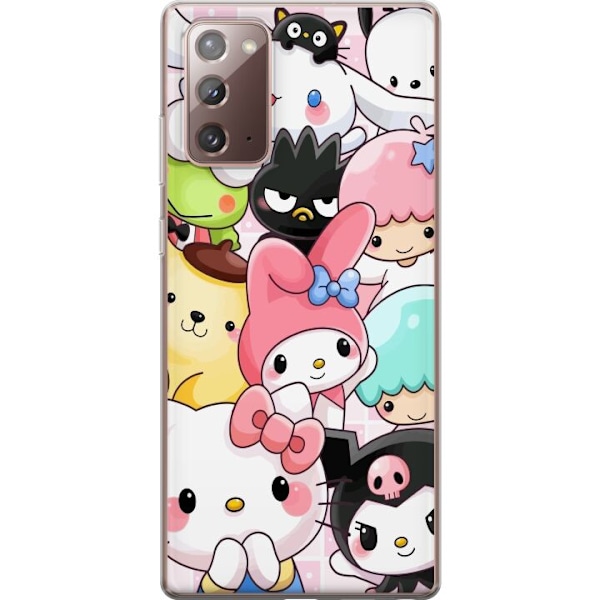 Samsung Galaxy Note20 Genomskinligt Skal Kawaii Sanrio Crew