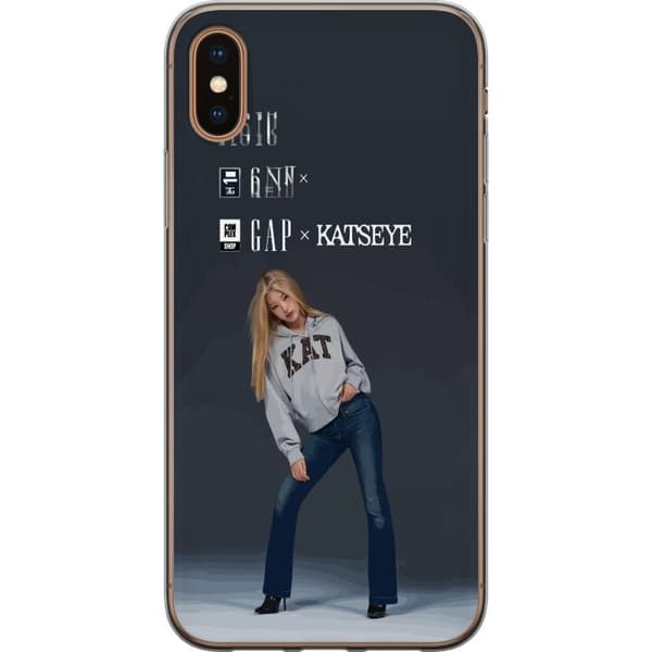 Yhteensopiva Puhelinkuori Apple iPhone XS Max KATSEYE blond modebild harmaa