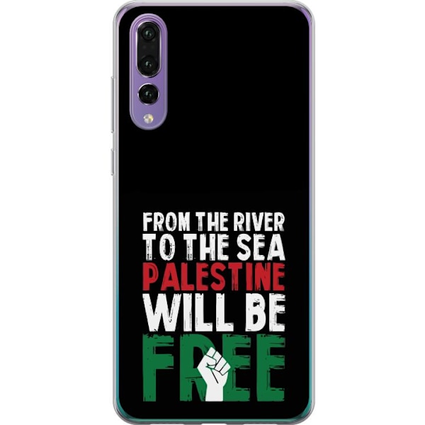 Huawei P20 Pro Genomskinligt Skal Free Palestine – politiskt statement med kraftfullt grafiskt uttryck