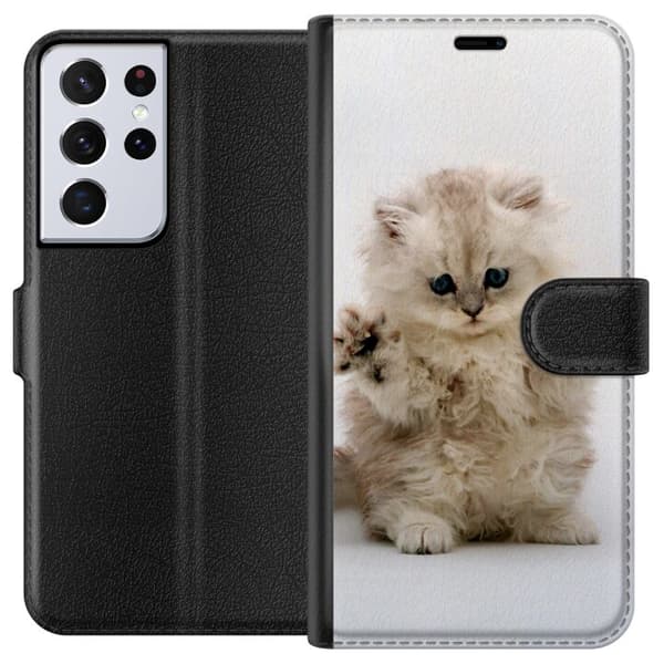 Kompatibel Tegnebogsetui til Samsung Galaxy S21 Ultra 5G Kat