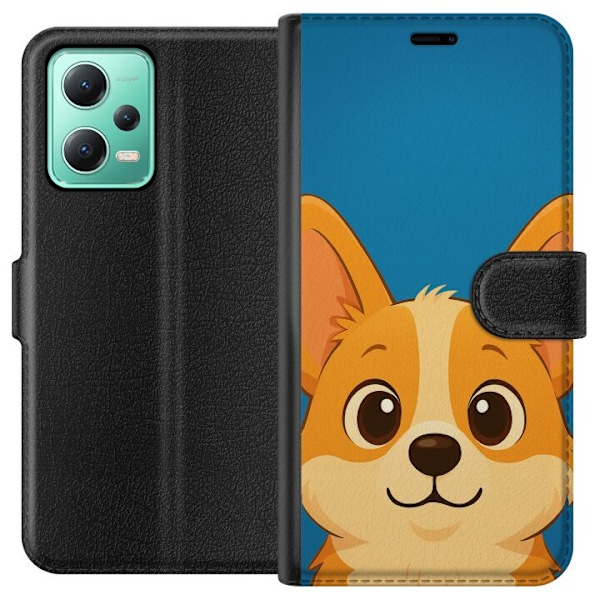 Xiaomi Redmi Note 12 Lompakkokotelo Hello Corgi