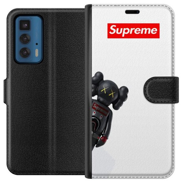 Motorola Edge 20 Pro Lompakkokotelo KAWS Supreme