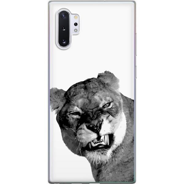 Samsung Galaxy Note10+ Genomskinligt Skal Lejon Konst Artistiskt Djurmotiv Afrikanskt Stil Djungel Känsla Grafiskt Motiv Hemdekor Djurtema