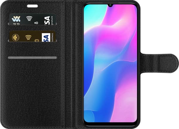 Kompatibel Tegnebogsetui til Xiaomi Mi 10 Lite 5G Blå underblomst - Blåt motiv med blå underblomst. blå