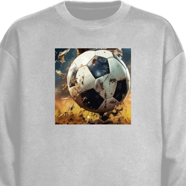 Sweatshirt til Voksne | Klassisk Collegebluse Fodbold grå M