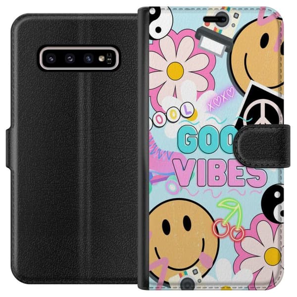 Kompatibelt Lommeboketui til Samsung Galaxy S10+ Gode Vibber