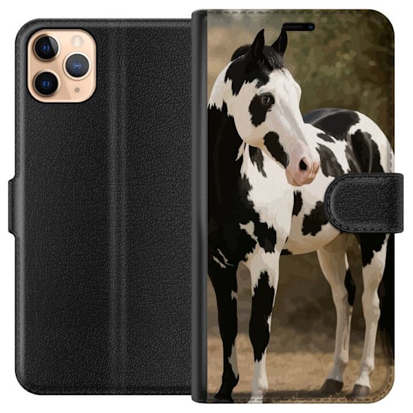 Apple iPhone 11 Pro Max Lompakkokotelo Kaunis Hevonen - elegantti hevonen kuva-aihe
