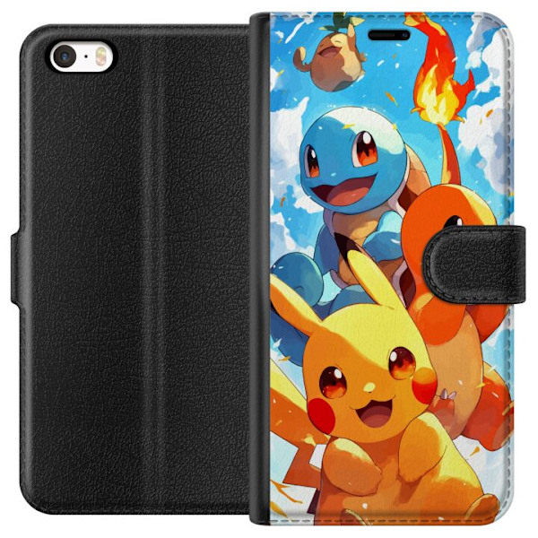 Apple iPhone SE (2016) Lompakkokotelo Pocket Creatures - innoi